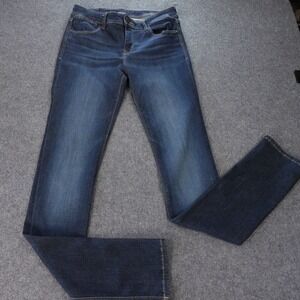 DL1961 Grace High Rise Straight Leg Jeans Dark Wash Blue Size 30 Long Inseam